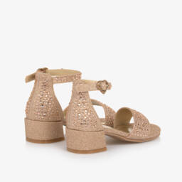 Angel's Face-Girls Glittering Gold Heel Sandals | Childrensalon Outlet
