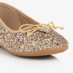 Angel's Face-Girls Gold Glitter Ballerina Shoes | Childrensalon Outlet