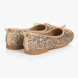 Angel's Face-Girls Gold Glitter Ballerina Shoes | Childrensalon Outlet