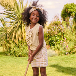 Angel's Face-Золотистый трикотажный топ | Childrensalon Outlet