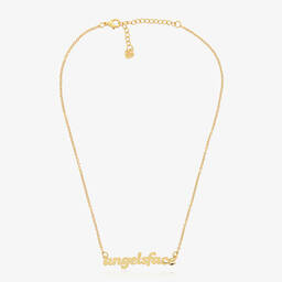 Angel's Face-Girls Gold-Plated Pendant Necklace (42cm) | Childrensalon Outlet