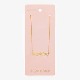 Angel's Face-Girls Gold-Plated Pendant Necklace (42cm) | Childrensalon Outlet