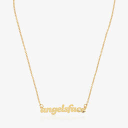 Angel's Face-Girls Gold-Plated Pendant Necklace (42cm) | Childrensalon Outlet