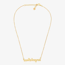 Angel's Face-Girls Gold-Plated Pendant Necklace (42cm) | Childrensalon Outlet