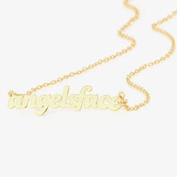 Angel's Face-Girls Gold-Plated Pendant Necklace (42cm) | Childrensalon Outlet