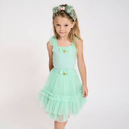 Angel's Face-Girls Green Tulle Skirt | Childrensalon Outlet