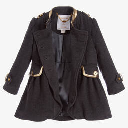 Angel's Face-Girls Grey Military Coat  | Childrensalon Outlet