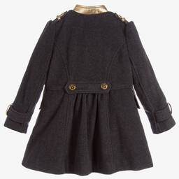 Angel's Face-Girls Grey Military Coat  | Childrensalon Outlet