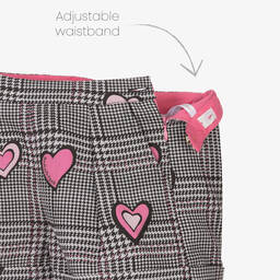 Angel's Face-Серо-розовые шорты в клетку с сердечками | Childrensalon Outlet