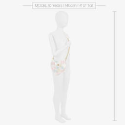 انجلز فيس-حقيبة شكل قلب فرو صناعي لون أبيض (21 سم) | Childrensalon Outlet