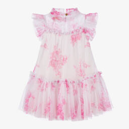 Angel's Face-Girls Ivory Floral Tulle Ensemble | Childrensalon Outlet