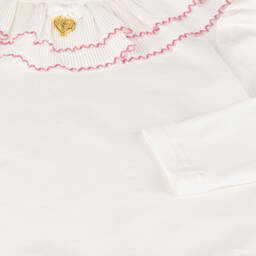 Angel's Face-توب بياقة قطن لون عاجي للبنات | Childrensalon Outlet