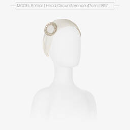 Angel's Face-Girls Ivory Velvet Hairband | Childrensalon Outlet