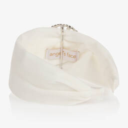 Angel's Face-Girls Ivory Velvet Hairband | Childrensalon Outlet