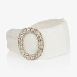 Angel's Face-Girls Ivory Velvet Hairband | Childrensalon Outlet