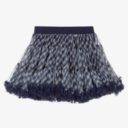 Angel's Face-Girls Navy Blue Gingham Tutu Skirt | Childrensalon Outlet