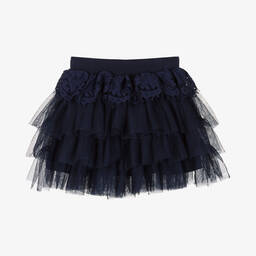 Angel's Face-Синяя юбка из тюля с кружевом | Childrensalon Outlet