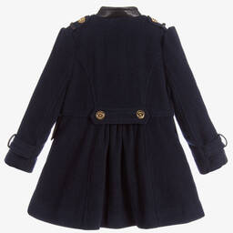 Angel's Face-Girls Navy Blue Military Coat  | Childrensalon Outlet