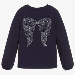 Angel's Face-Girls Navy Blue Viscose Top | Childrensalon Outlet