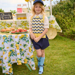 Angel's Face-Girls Navy Grosgrain Bow Sandals | Childrensalon Outlet