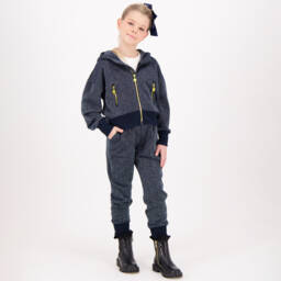 Angel's Face-Girls Navy Sparkle Jersey Joggers | Childrensalon Outlet