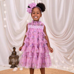Angel's Face-Girls Orchid Lilac Tulle Frock | Childrensalon Outlet