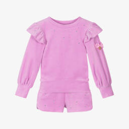 Angel's Face-Girls Orchid Velour Set with Crystals | Childrensalon Outlet