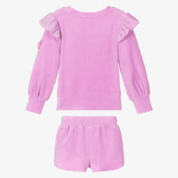 Angel's Face-Girls Orchid Velour Set with Crystals | Childrensalon Outlet