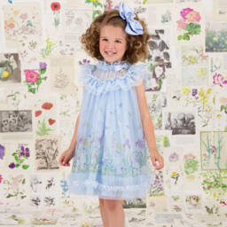 Angel's Face-Платье из голубого тюля с зайчиком для девочек | Childrensalon Outlet