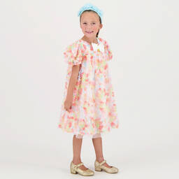 Angel's Face-Girls Pastel Pink Tulle Puff Sleeve Dress | Childrensalon Outlet