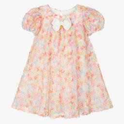 Angel's Face-Girls Pastel Pink Tulle Puff Sleeve Dress | Childrensalon Outlet