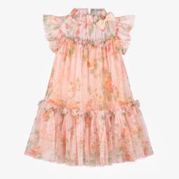 انجلز فيس-فستان زهرة الخوخ للبنات | Childrensalon Outlet