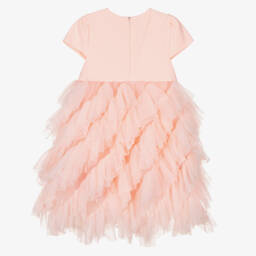 Angel's Face-Girls Peach Cotton & Tulle Gown | Childrensalon Outlet