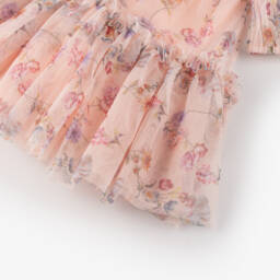 Angel's Face-Girls Peach Floral Tulle Gown | Childrensalon Outlet