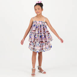 Angel's Face-Girls Pink and Blue Chiffon Skirt | Childrensalon Outlet