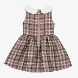 Angel's Face-Girls Pink & Beige Houndstooth Dress | Childrensalon Outlet