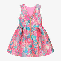 Angel's Face-Girls Pink & Blue Jacquard Dress | Childrensalon Outlet