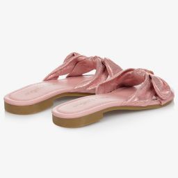 انجلز فيس-شبشب سلايدرز قماش لون زهري للبنات | Childrensalon Outlet