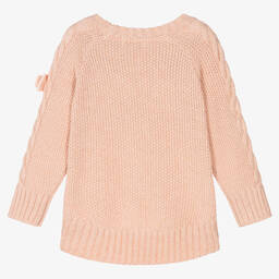 انجلز فيس-كنزة مزيج قطن محبوك لون زهري للبنات | Childrensalon Outlet