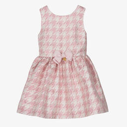 Angel's Face-Girls Pink Cat Houndstooth Jacquard Dress | Childrensalon Outlet