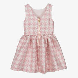 Angel's Face-Girls Pink Cat Houndstooth Jacquard Dress | Childrensalon Outlet