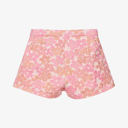Angel's Face-Розовые жаккардовые шорты с цветочным узором | Childrensalon Outlet