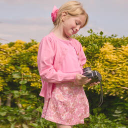 Angel's Face-Розовые жаккардовые шорты с цветочным узором | Childrensalon Outlet