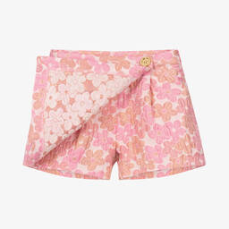 Angel's Face-Розовые жаккардовые шорты с цветочным узором | Childrensalon Outlet