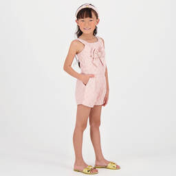 Angel's Face-توب جاكارد لون زهري مزين بفيونكة للبنات | Childrensalon Outlet