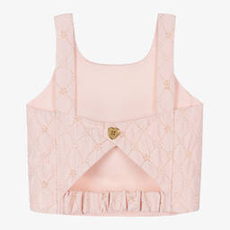 Angel's Face-توب جاكارد لون زهري مزين بفيونكة للبنات | Childrensalon Outlet