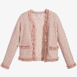 Angel's Face-Girls Pink Knitted Jacket | Childrensalon Outlet