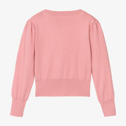 Angel's Face-Розовый вязаный кардиган с рюшами | Childrensalon Outlet