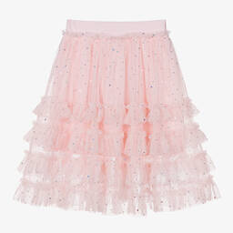 Angel's Face-Girls Pink Midi Tulle Skirt | Childrensalon Outlet