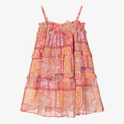 Angel's Face-Girls Pink & Orange Chiffon Paisley Dress | Childrensalon Outlet